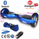 A classic blue bluetooth hoverboard