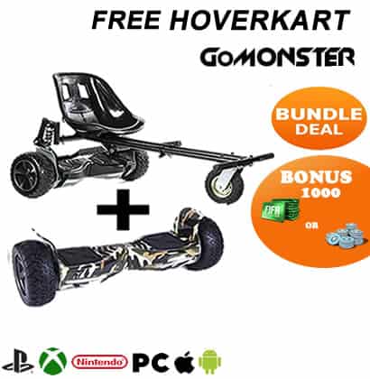 8 5 hummer segway hoverboard with monsterkart bundle plus fortnite or fifa points - fortnite suspension