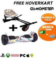 8.5 Hummer Segway Hoverboard with Monsterkart bundle plus Fortnite or Fifa points